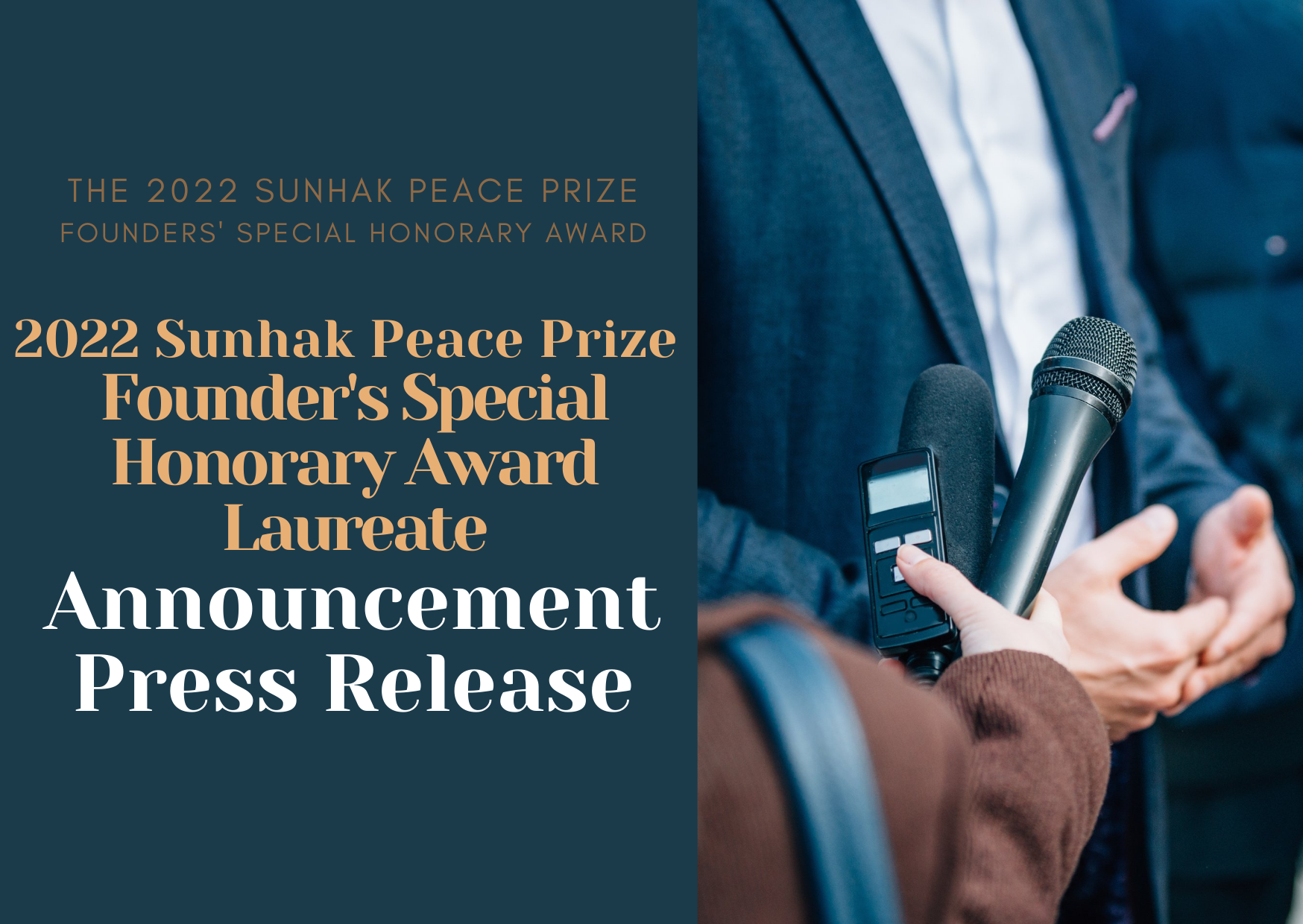 2022 Sunhak Peace Prize Founders' Award Laureates Announcement Press Release 썸네일