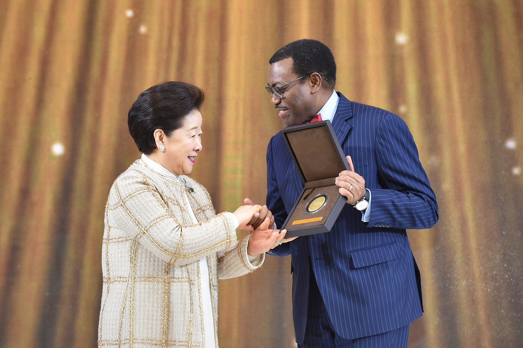 아킨우미 아데시나_메달 및 상패 수여