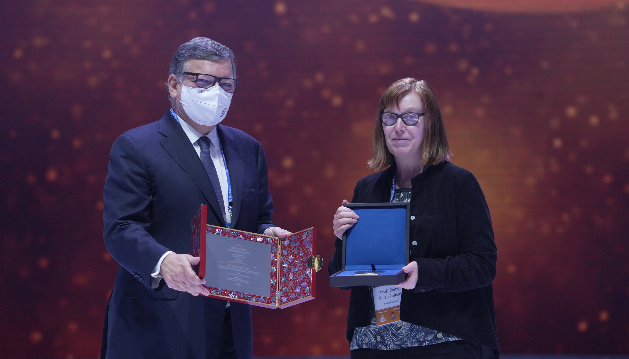 Awarding of Medal and Plaque to Sarah Gilbert